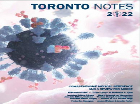 دانلود کتاب تورنتو نوت 2022 - آزمون پزشکی کانادا Toronto Notes 2022